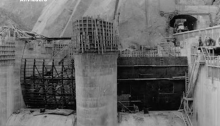 Construcción presa de Almendra
